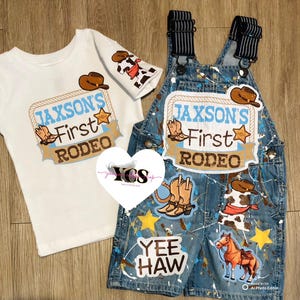 Purple Dinosaur & Friends Overall Set, Toddler Denim Short Overall Set, Custom Birthday Overall Set