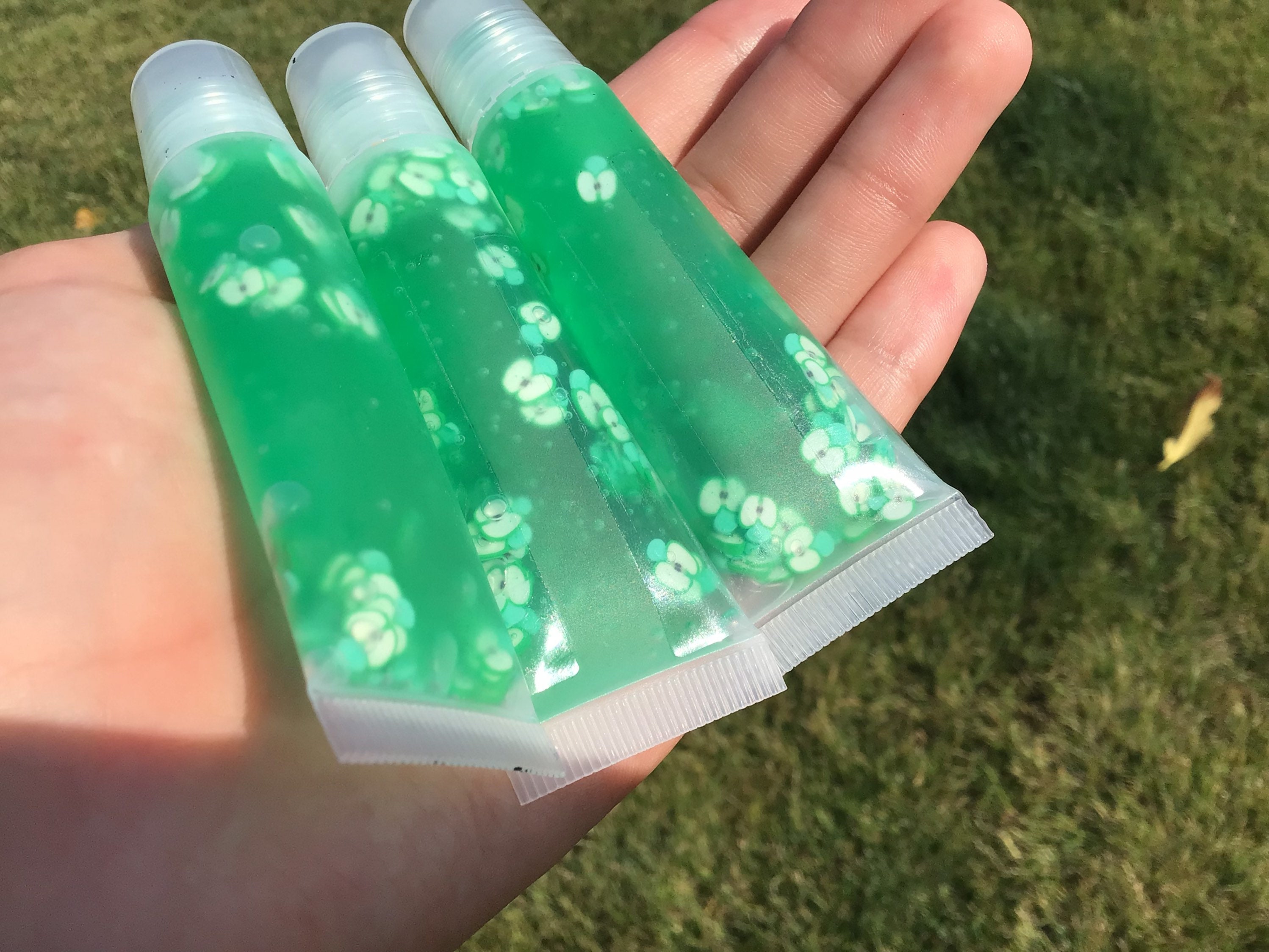 APPLE LIP GLOSS Green Lip Gloss Fruit Slice Flavored Etsy