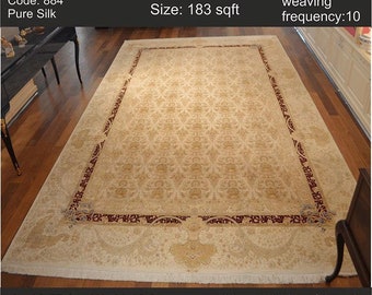 Silk Carpet Bordered Imperial Flowers