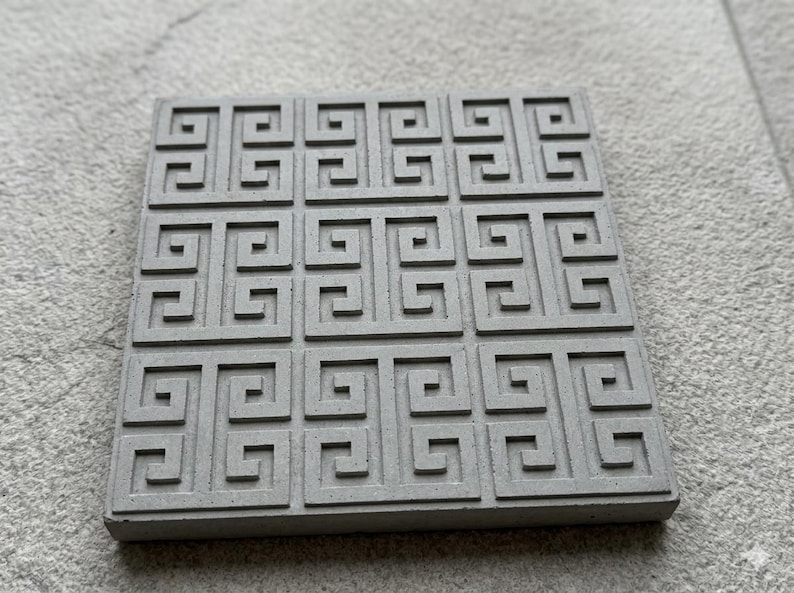 3D Ancient Greek Meander Tile Mold STL File, Geometric Floor Wall ...