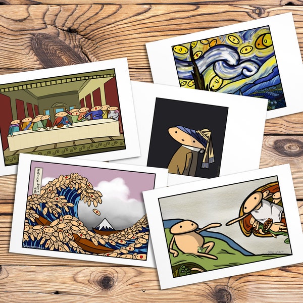 Postcards Famous Paintings Etsy