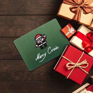 Postkarte Merry Crisis Weihnachtskarte