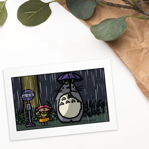 Postkarte Ghibli Bushaltestelle