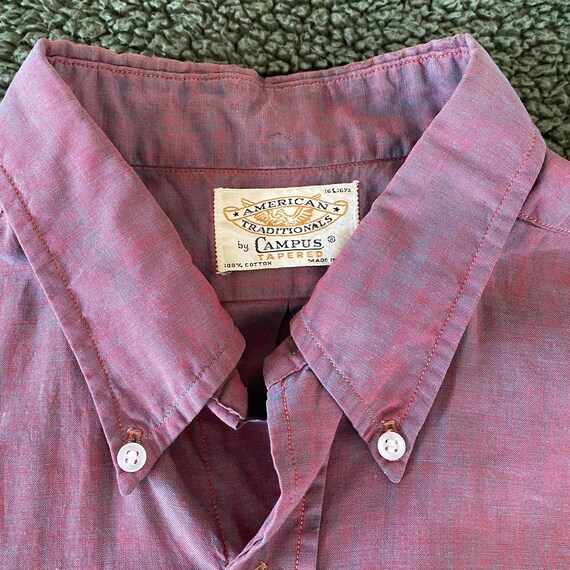 1950s Skarkskin Iridescent Button-Down Short-Slee… - image 9