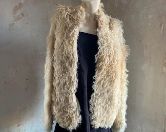Vintage 1970s Mongolian Fur Coat