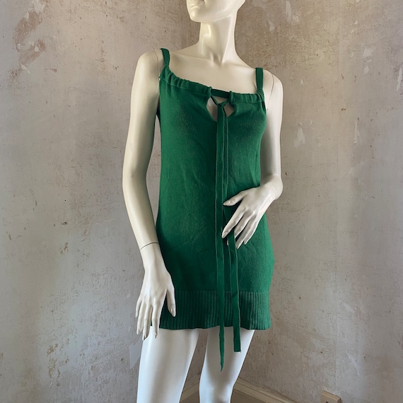 Vintage Sweater Dress Minidress Tunic Y2K Green - Etsy