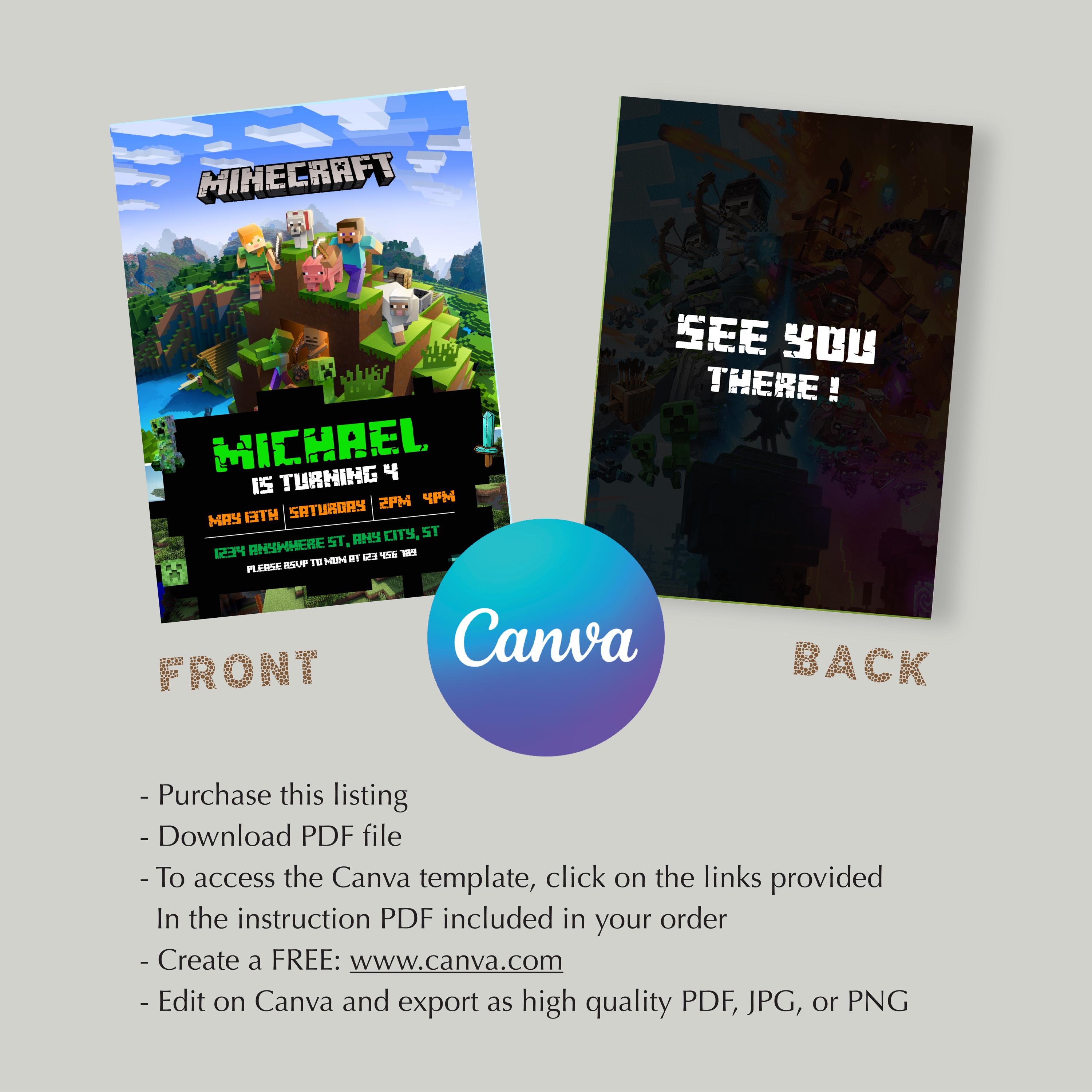 Editable Canva Template - 5x7