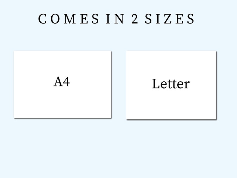 Weekly Planner Printable Landscape Minimalist Weekly Etsy