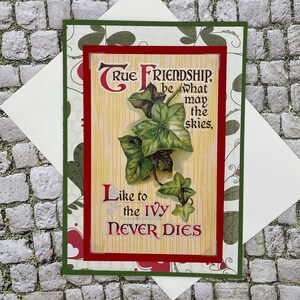 Vintage Karte für einen Freund, Original 1900s Postkarte, beste Freundin Karte, handgefertigte Karte, denk an dich, wahre Freundschaft