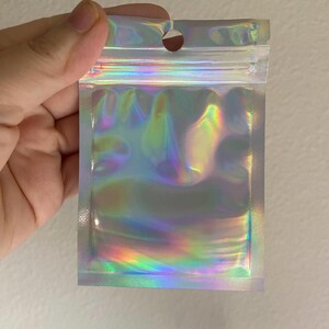 4x6 Holographic zip bags, party favor bags, 5/10/15/20 PC Merchandise bags, Candy bags, Gift Bags, Resealable Zip Bags for Small busines image 4