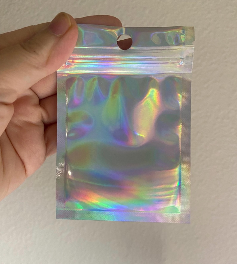 4x6 Holographic zip bags, party favor bags, 5/10/15/20 PC Merchandise bags, Candy bags, Gift Bags, Resealable Zip Bags for Small busines image 4