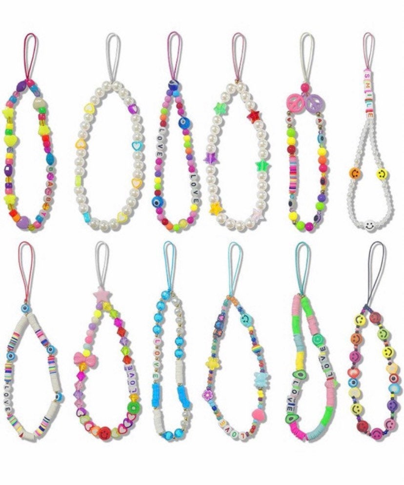 wts yummy beaded custom y2k bracelets / phone charms! 🫧, Women's Fashion,  Jewelry & Organisers, Bracelets on Carousell
