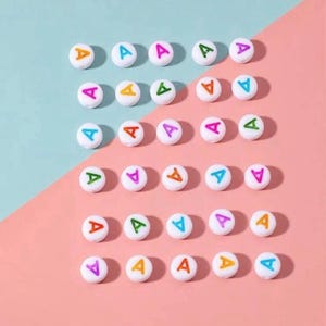 100pc Alphabet Letter Beads A to Z, Letter initial Beads, BFF Bracelet Name Letter Beads, bracelet diy Alphabet beads, Acrylic Letter Beads