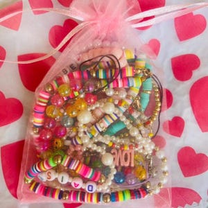 Y2K Jewelry Mystery Grab Bag, Kandi jewelry, 90s Necklace Bracelet Phone Charm Mystery Bag, necklace, bracelet, y2k phone charm, BFF #63