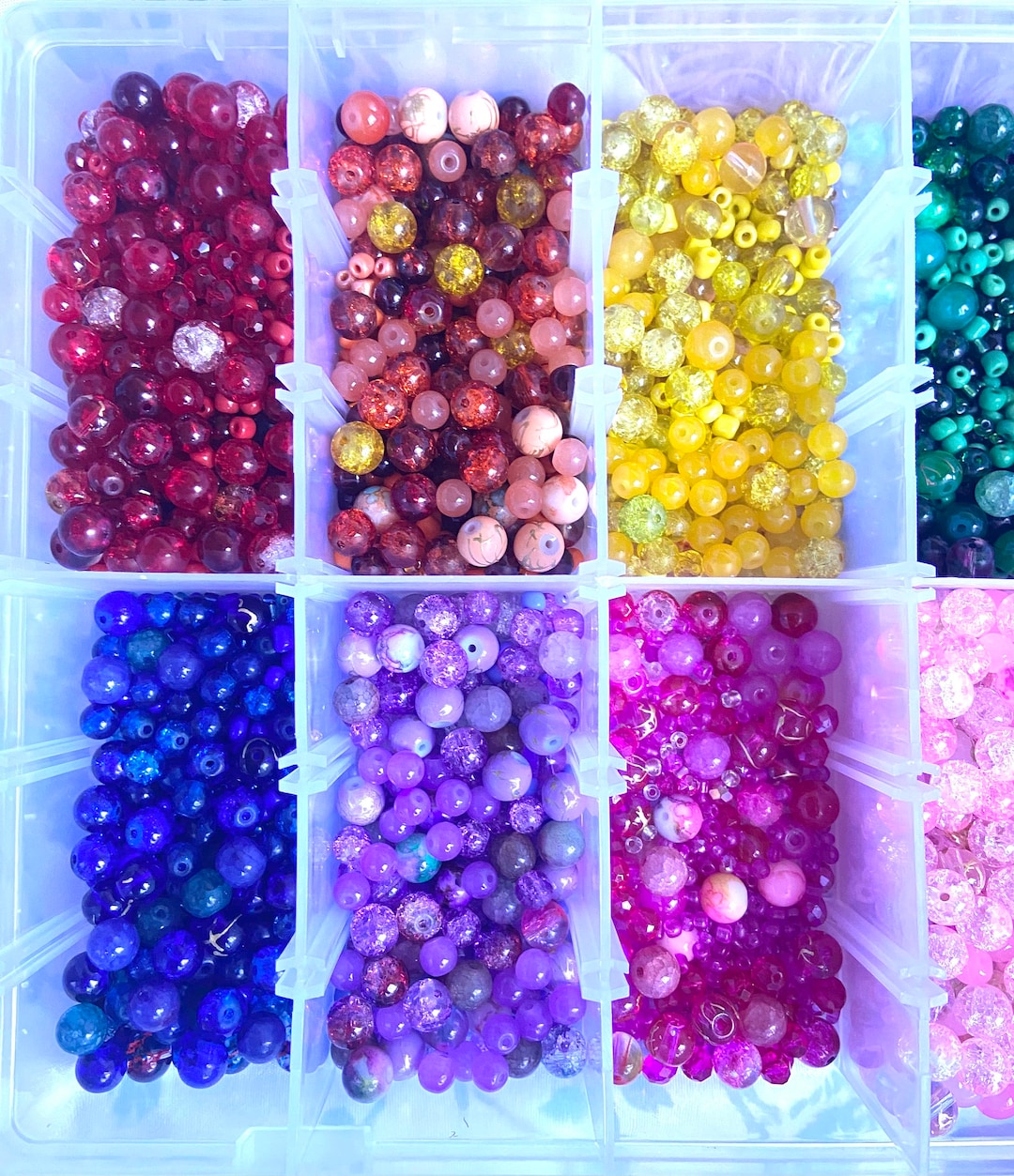 Mixed Size Glass Bead Soup, Glass Bead Super Mix, Glass Bead Mix