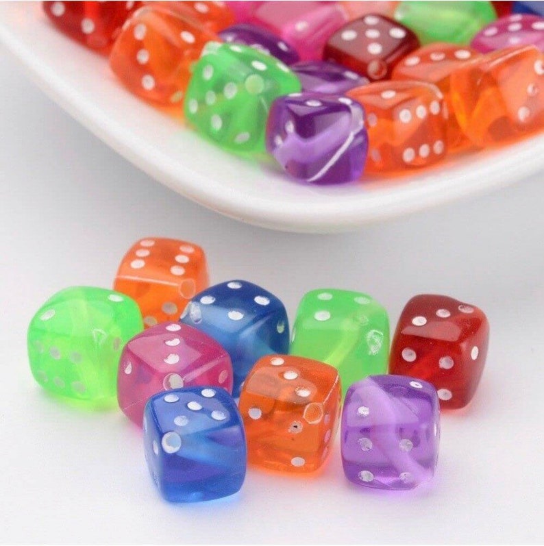 20pcs Transparent Dice Bead Mix Kandi Bead Mix Y2K 90s Etsy