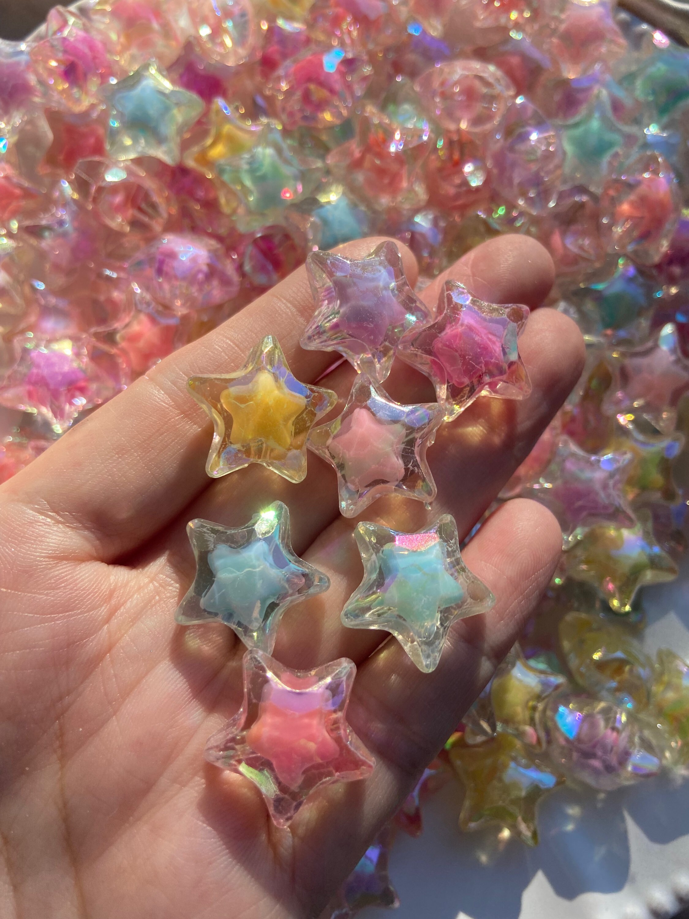 【KOOLOSET】Star Beads Necklace (handmade) Super Mario Rainbow Star Perler Necklace - Etsy