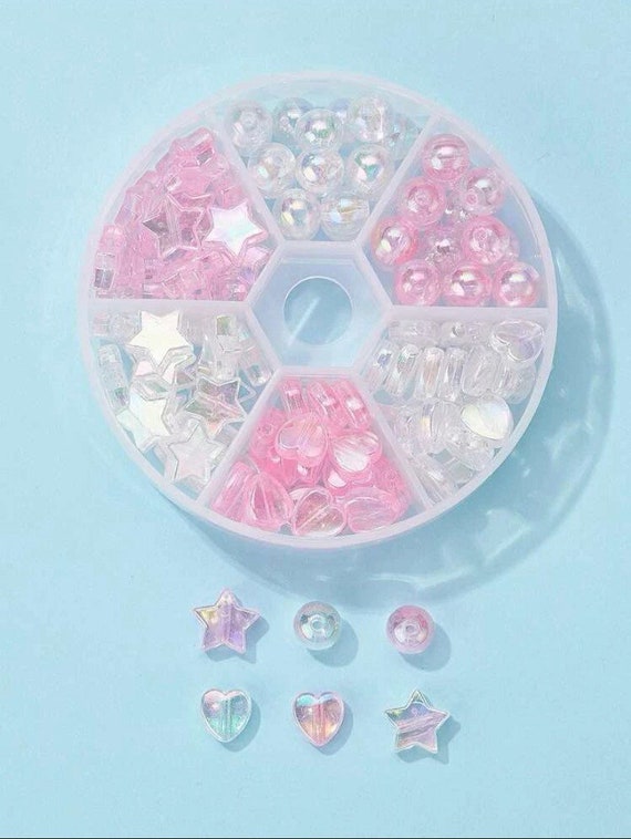100pcs/set Fashionable Random Color Beads DIY Jewelry Making Accessories