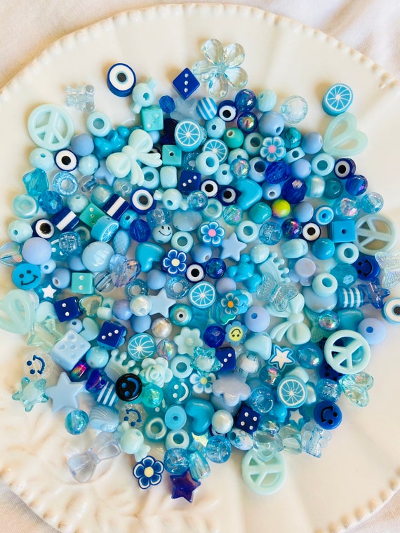 Blue Beads Collection for DIY Crafts & Jewelry