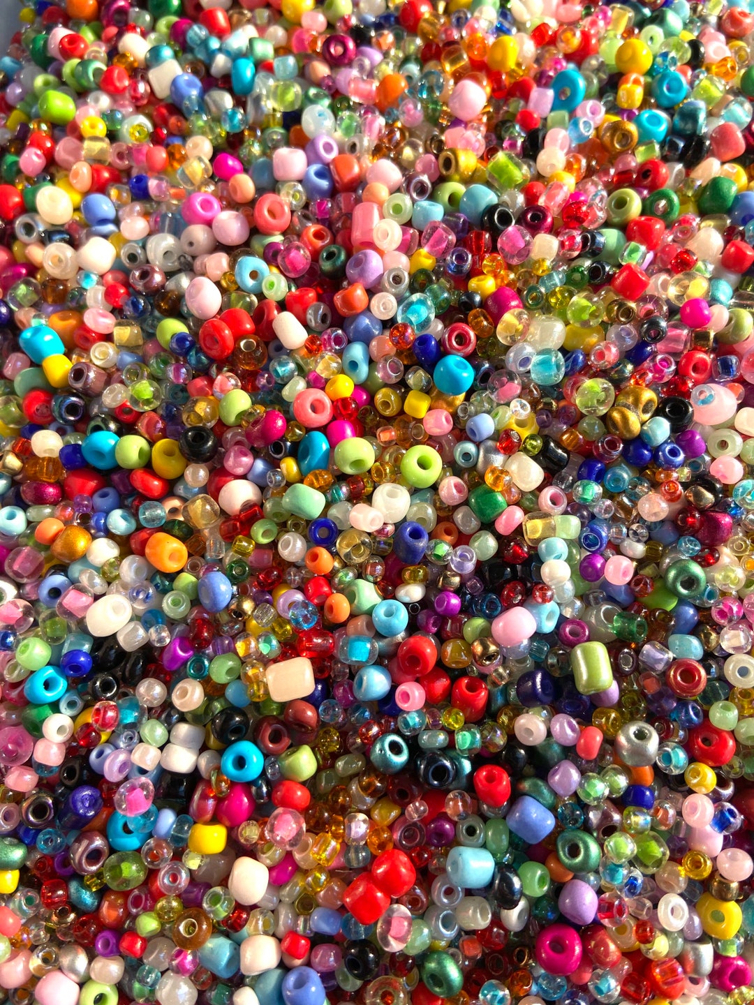 30g/60g Multicolor Glass Seed Bead Mix, Seed Bead Confetti, 2mm4mm