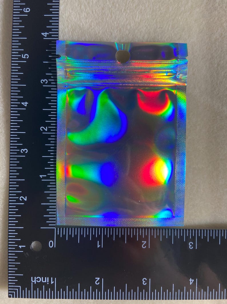 4x6 Holographic zip bags, party favor bags, 5/10/15/20 PC Merchandise bags, Candy bags, Gift Bags, Resealable Zip Bags for Small busines image 5