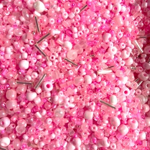 Multicolor Glass Seed Bead Mix, Seed bead confetti, 2mm-6mm Bead Soup, Y2K 90s Mixed Seed Beads, Bracelet DIY beads G09