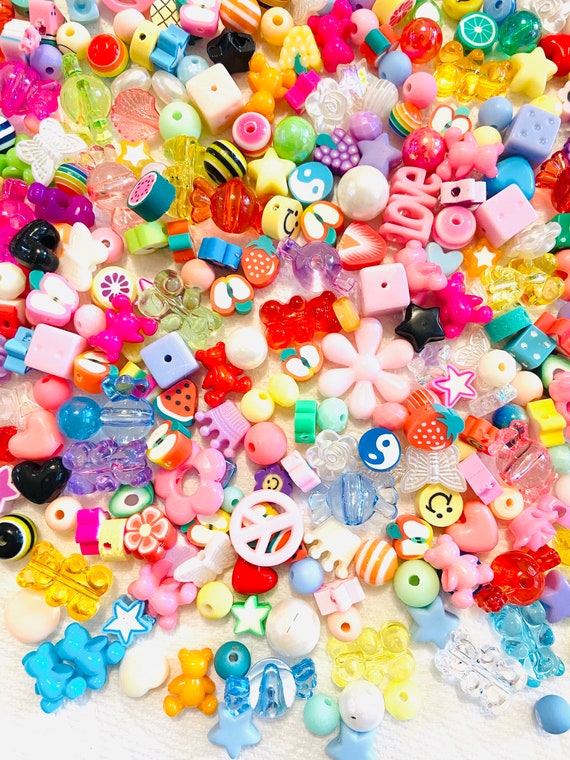 Plastic Multi-Color Mix Skull Beads, 36 beads - Pony Beads Plus