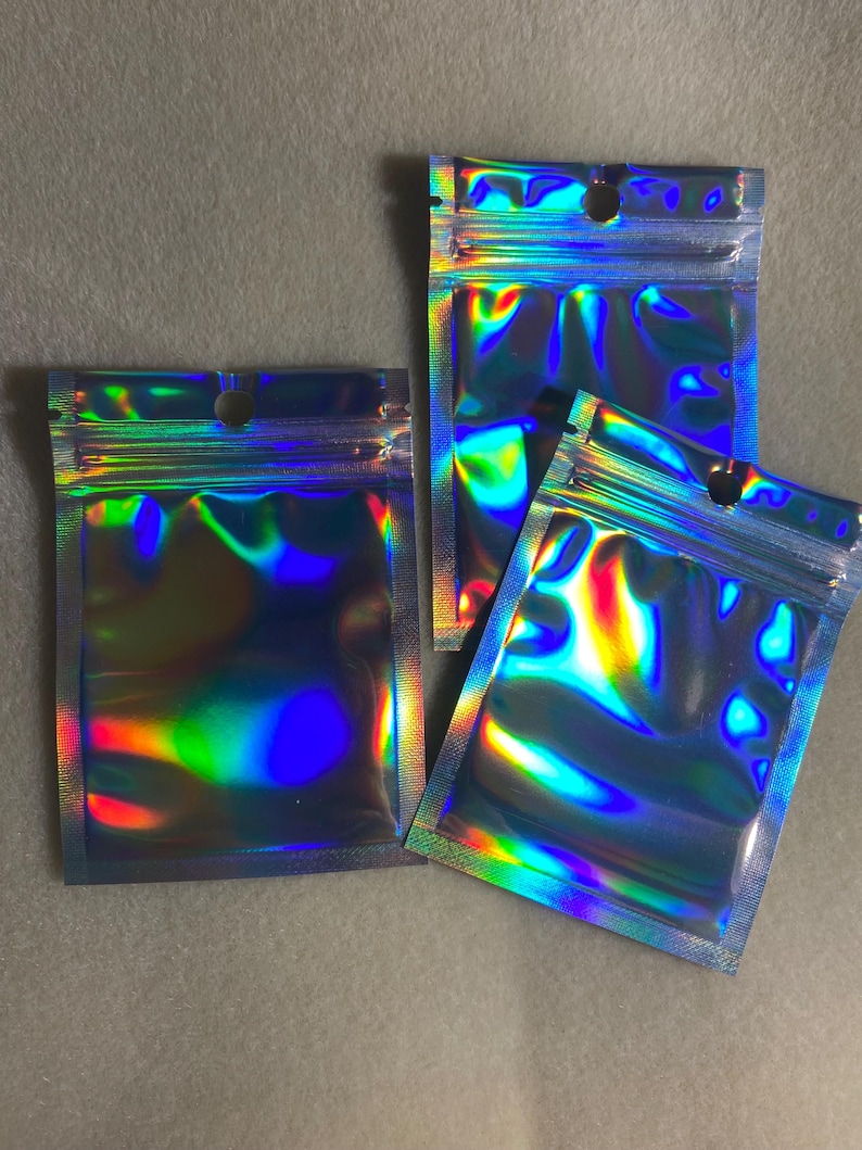 4x6 Holographic zip bags, party favor bags, 5/10/15/20 PC Merchandise bags, Candy bags, Gift Bags, Resealable Zip Bags for Small busines image 6