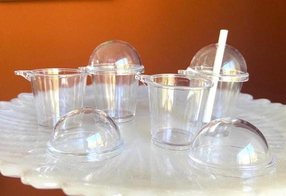 Miniature Acrylic Boba Tea Cups, Kawaii Fake Food Charms, Choose quantity