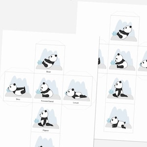 Printable Kids Yoga Dice | Yoga poses Printable | Digital Yoga asanas