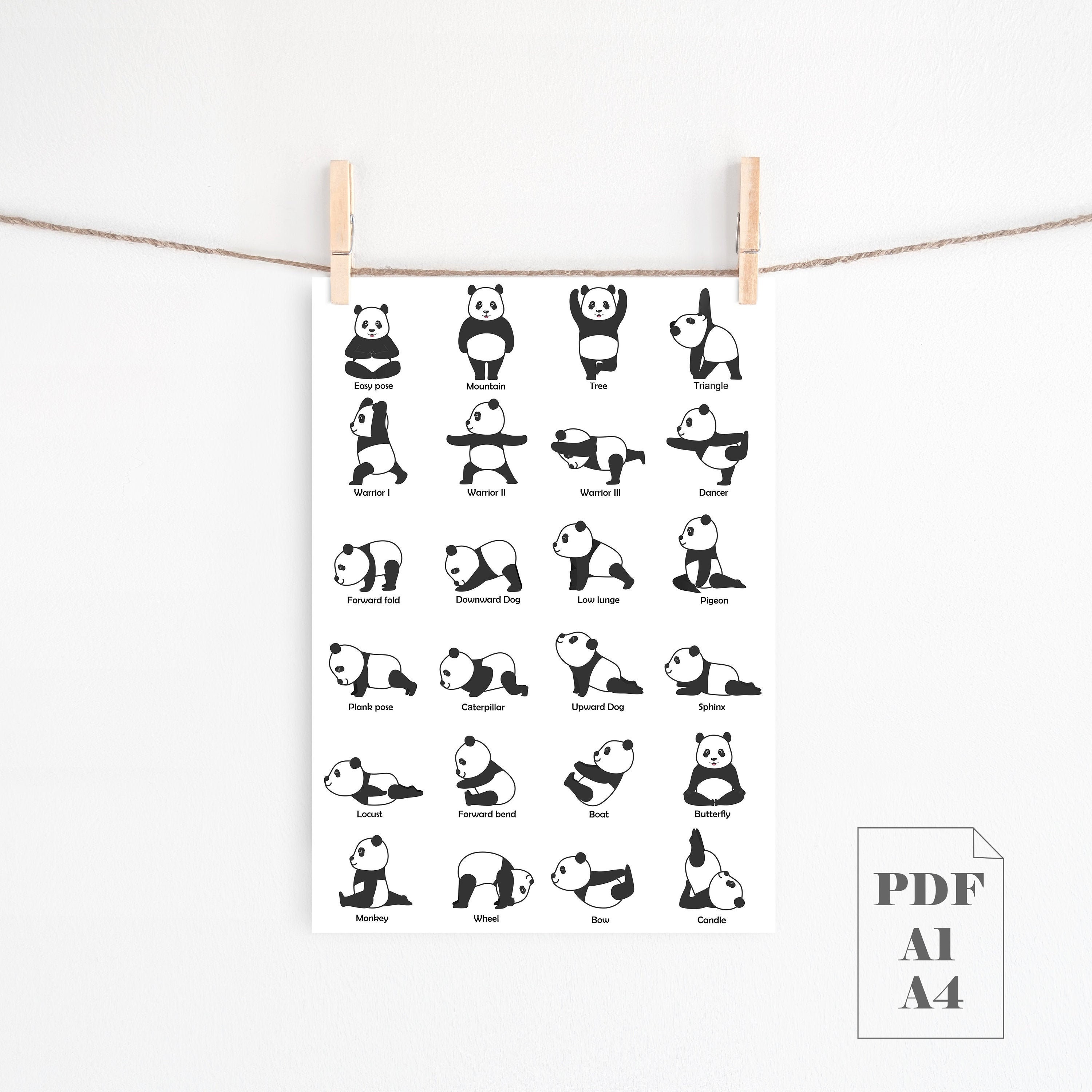 Printable Yoga Poster for Kids | Yoga Poses Printable | Digital Yoga ...