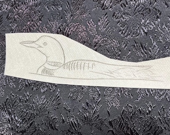 Loon Embroidery Pattern - Stick and Stitch style