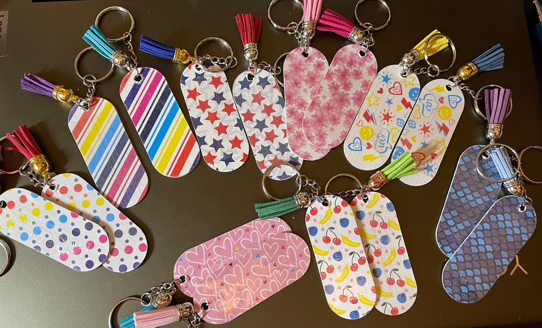 Color Street Nail File Keychain With Tassle Etsy