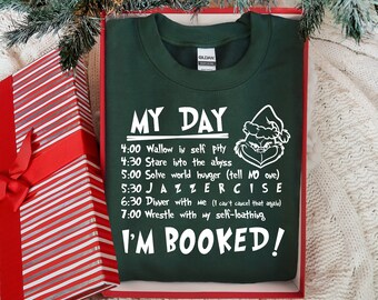 grinch schedule sweatshirt