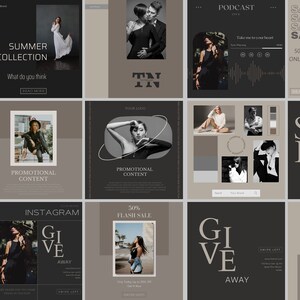 182 Instagram Template for Retailer, Post and Story Templates, Highlight Cover| Canva Pro Account Free | Branding Kit, Social Media Template