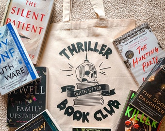 Thriller Book Club Tote Bag, Thriller BookTok Book Bag, Mystery Book Tote Bag, Psychological Thriller Book Club, Crime Fiction Book Tote