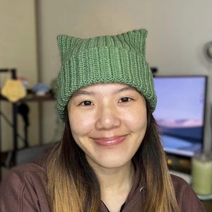 Crochet Cat Ear Beanie Pattern | Crochet Sack Hat Pattern | PDF Pattern & Tutorial
