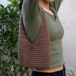 Sac à bandoulière simple au crochet | Sac facile à crocheter | Patron PDF et tutoriel