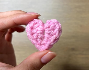 Kein Zauber Ring häkeln Herz | Mini Herz Häkeln Applikation | PDF Schnittmuster & Nähanleitung