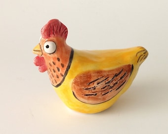 Ceramic Chicken Figurine