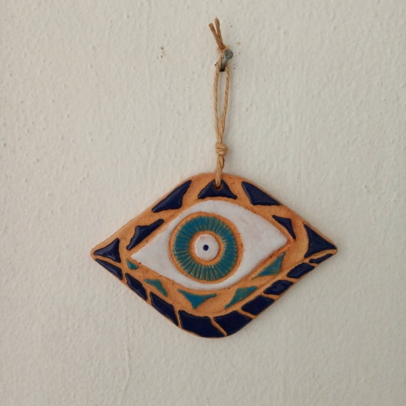 Ceramic Evil Eye Home Protection Protection Amulet Wall Etsy