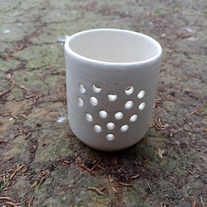 White Candle Holder, Nordic Style Candle Holder, Handmade Porcelain Tea Light Candle Holder, Anniversary Gift, For Mom, Valentines Day Gift