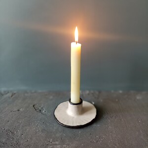 ceramic candleholder, handmade, glazed candle stick holder, mindfulness, meditation palo santo holder