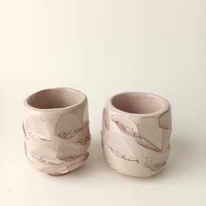 Kurinuki Little Cup Shot Glass, Liqueur Glass Set, Ceramic Glass, Barware, Parties, Tequila Shot Glass.