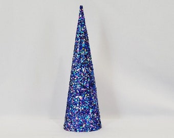 Blauer Sternennacht-Glitzer-Baum: Party Dekoration