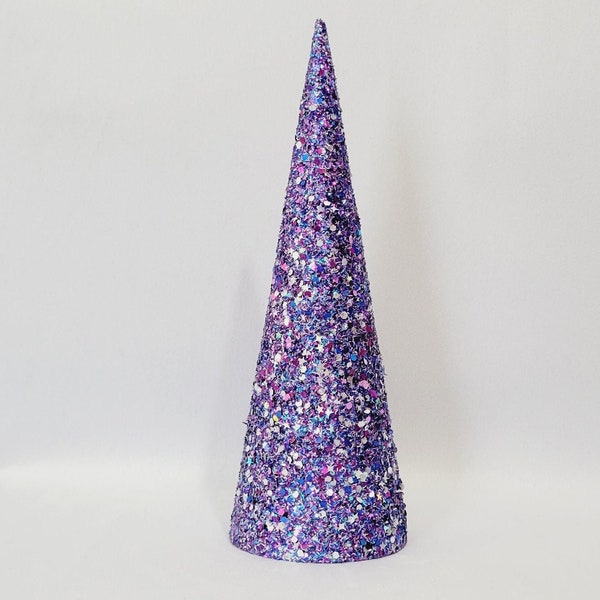 Cosmic Purple Glitter Tree - Party Centerpiece - Decorative Glitter Centerpiece - Pick Your Size – Single Glitter Tree