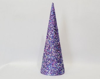 Cosmic Purple Glitter Tree - Party Centerpiece - Decorative Glitter Centerpiece - Pick Your Size – Single Glitter Tree