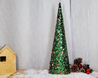 Handgefertigter Glitzer-Weihnachtsbaum: Urlaubsparty Herzstück