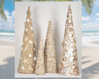 Mosaic Seashell Tree: Handmade Nautical Coastal Decor