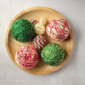 Decorative Wrapped Balls – Deco Bowl Filler – Decorative Balls – Home Décor – Vase Filler – Christmas Bowl Decor